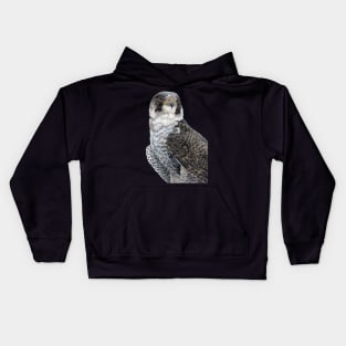 The Guardian - Peregrine Falcon with black background Kids Hoodie